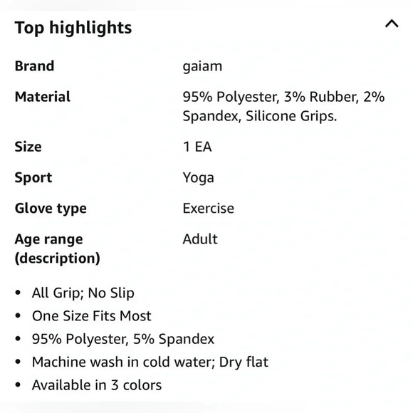 🆕Gaiam Yoga  Gloves - Picture 9 of 16